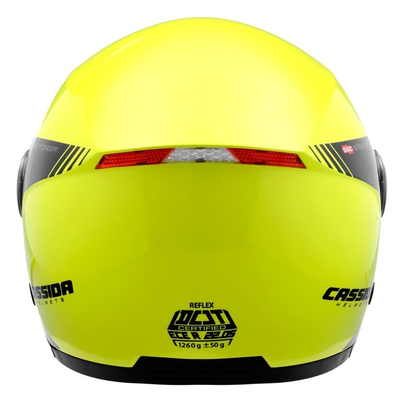 Otvorena motociklistička kaciga Cassida Reflex Safety crno-fluo žuta