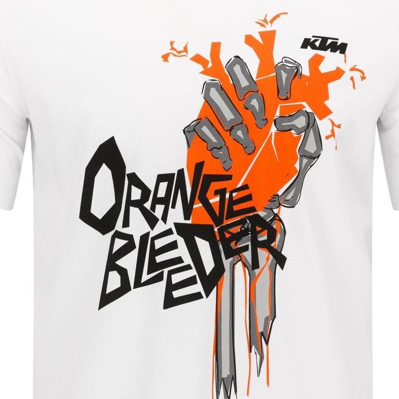 KTM Orange Bleeder majica kratkih rukava bijela