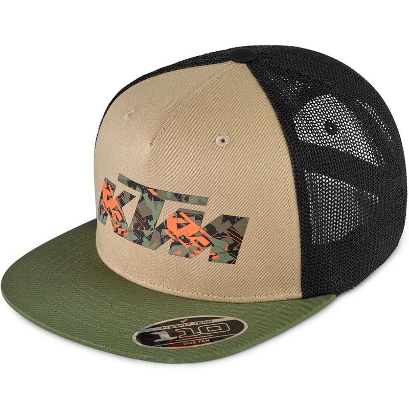 KTM Logo Trucker kapa crno-bež-kaki