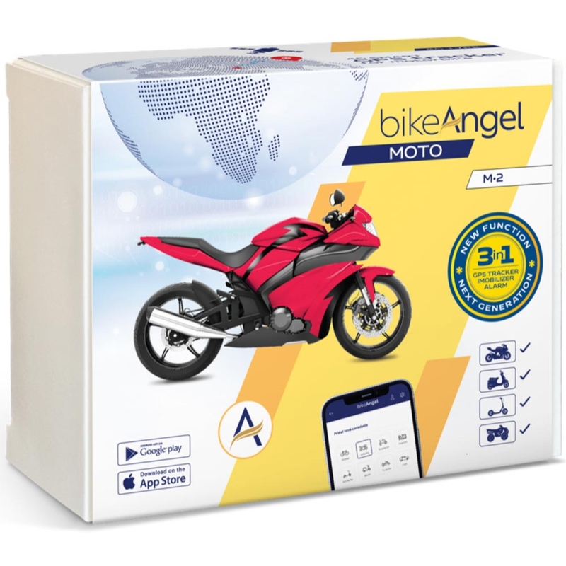 GPS lokator i alarm za motocikl s BIKEANGEL MOTO aplikacijom - Europe Plus