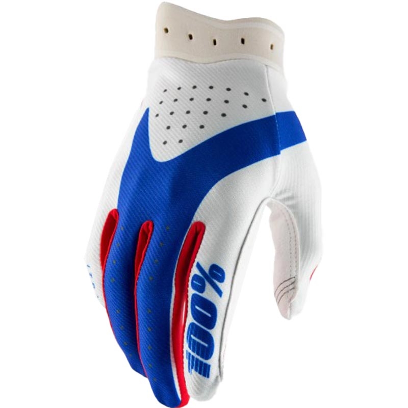 Motokros rukavice 100% iTrack crveno-bijelo-plave