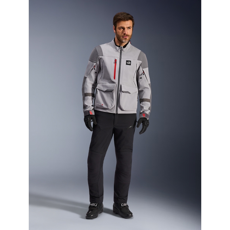 Alpinestars Maxdura Drystar XF motociklistička jakna svijetlosiva-tamnosiva