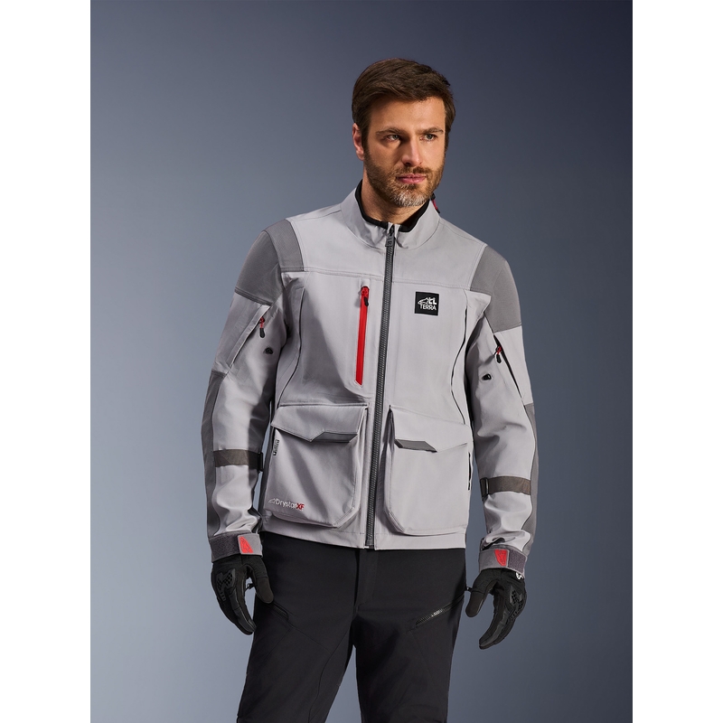 Alpinestars Maxdura Drystar XF motociklistička jakna svijetlosiva-tamnosiva