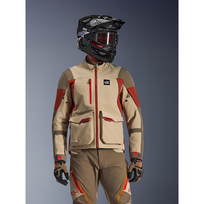 Alpinestars Maxdura Drystar XF motociklistička jakna smeđe-narančasta