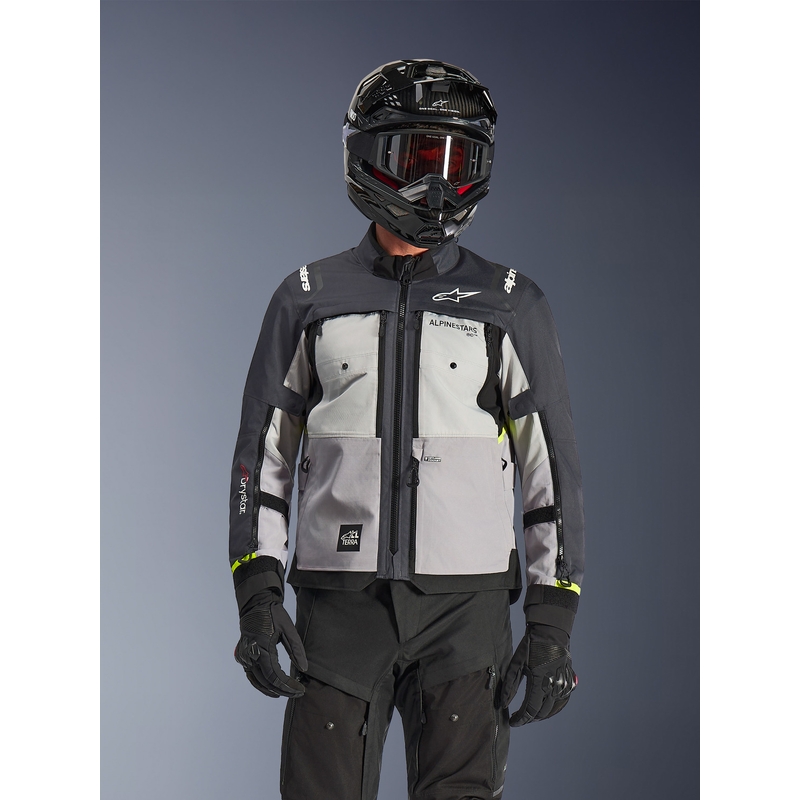 Alpinestars Cusco Drystar motociklistička jakna svijetlosiva-svijetloplava-tamnoplava