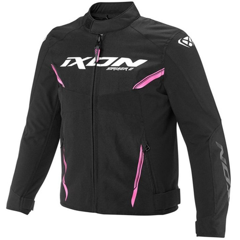 Dječja motociklistička jakna IXON Striker 2 crno-fluo roza