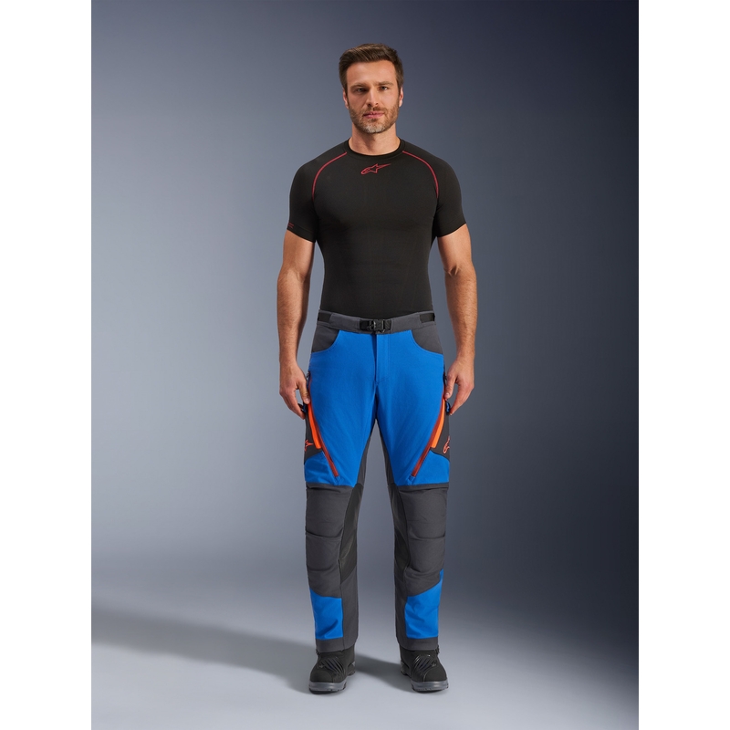 Alpinestars Maxdura Dual motociklističke hlače plavo-tamno sive-narančaste