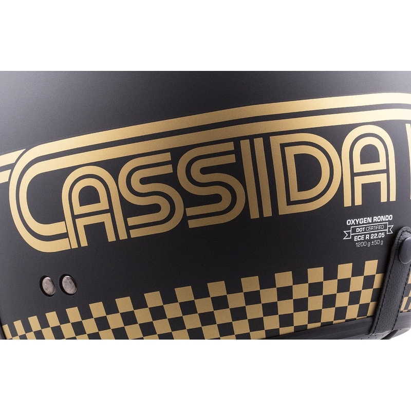 Otvorena motociklistička kaciga Cassida Oxygen Rondo crno-zlatna