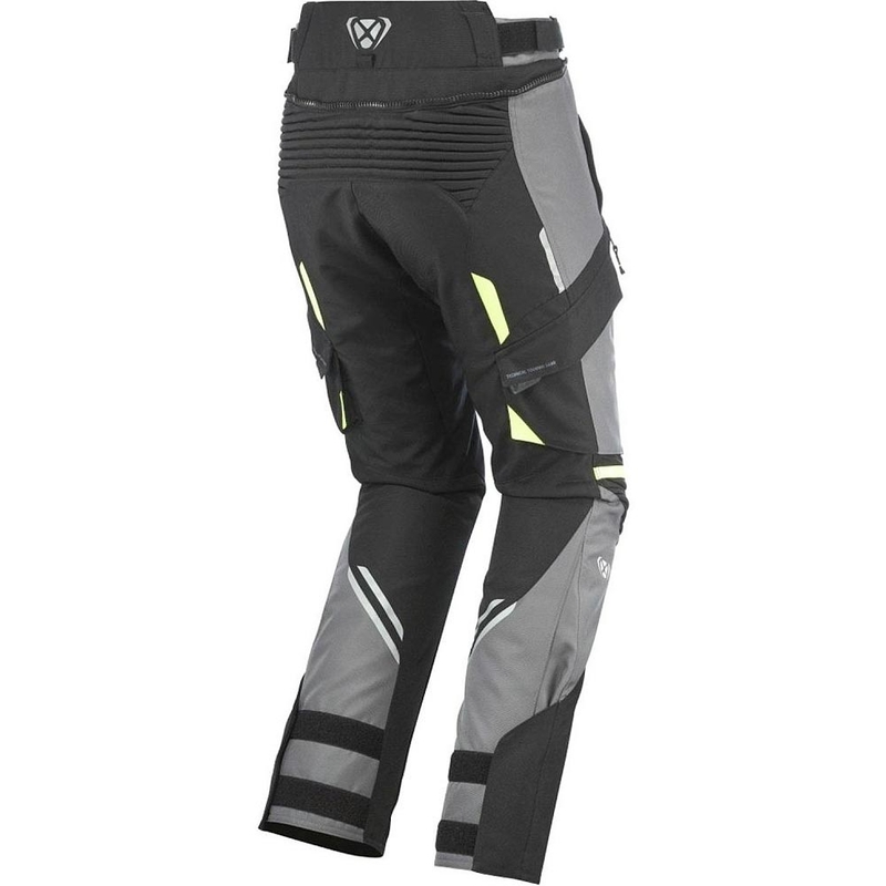 IXON Midgard PT motociklističke hlače crno-sivo-fluo žute