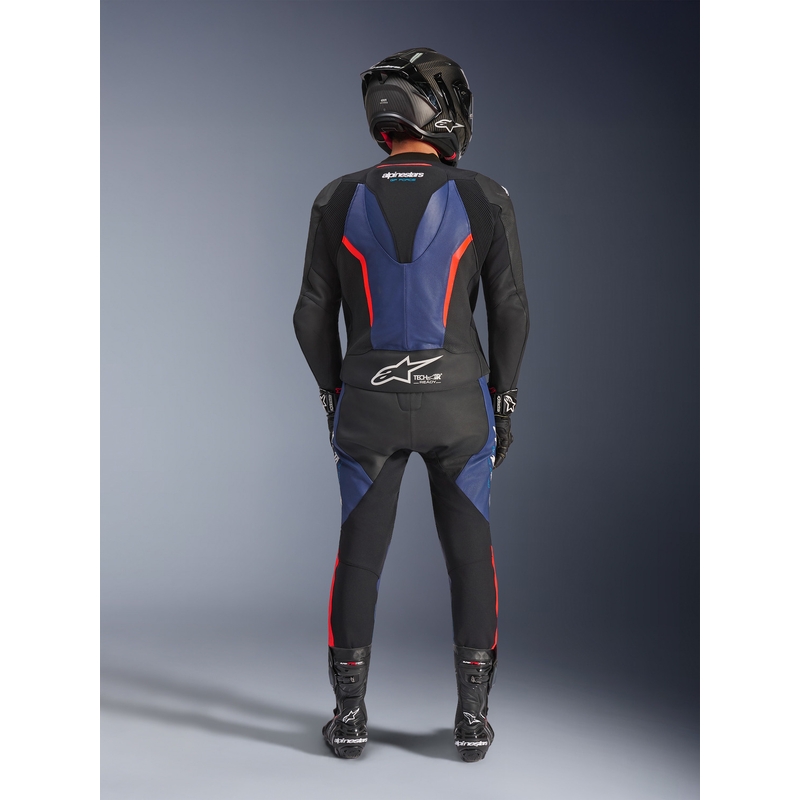 Alpinestars GP Force V2 dvodijelno motociklističko odijelo crno-plavo-fluo crveno