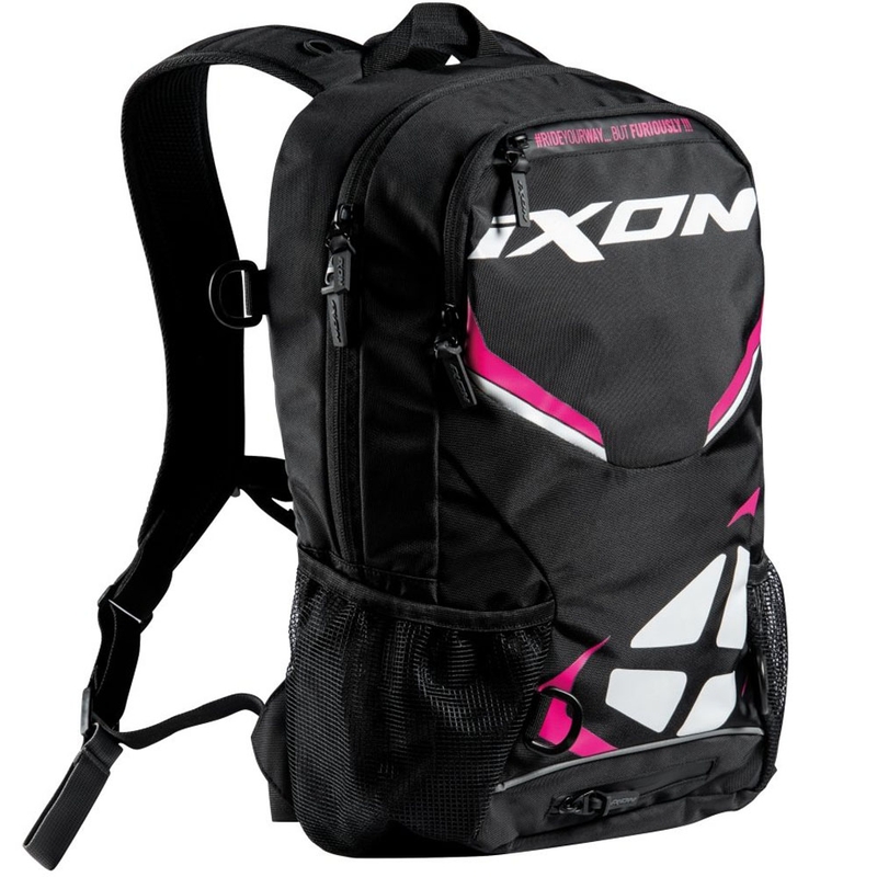 Moto ruksak IXON R-Tension 23 crno-bijelo-roza
