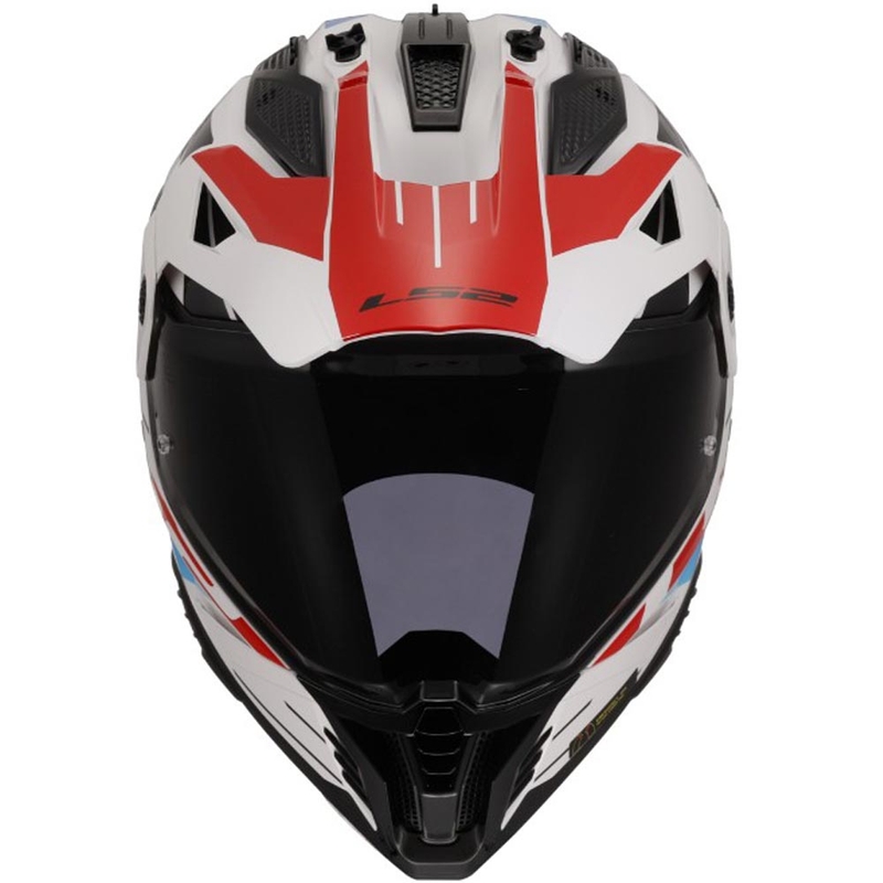 Enduro motociklistička kaciga LS2 MX702 PIONEER II NAMIB bijelo-plavo-crvena