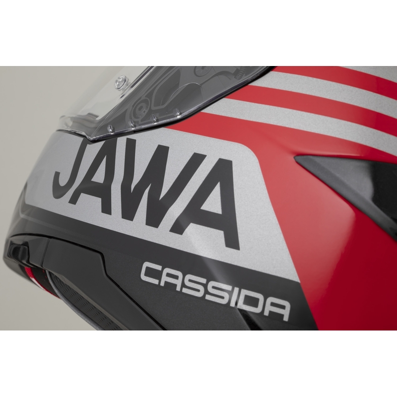 Cassida Integral GT 2.1 Jawa Sport integralna motociklistička kaciga crno-biserno crveno-srebrna