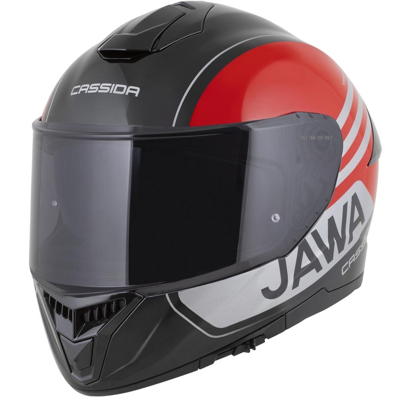 Cassida Integral GT 2.1 Jawa Sport integralna motociklistička kaciga crno-biserno crveno-srebrna