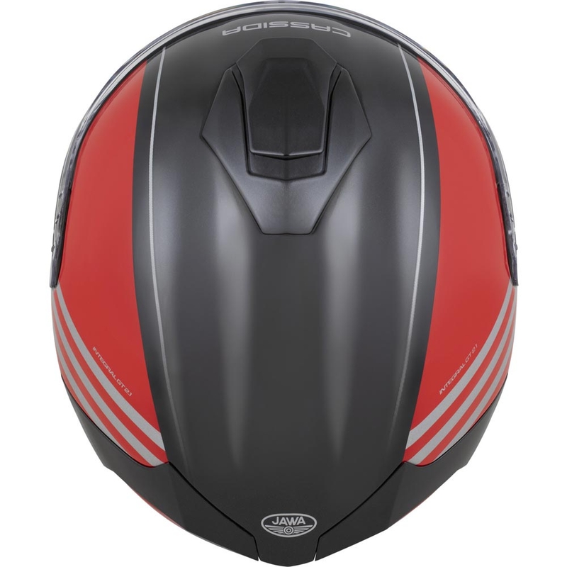 Cassida Integral GT 2.1 Jawa Sport integralna motociklistička kaciga crno-biserno crveno-srebrna