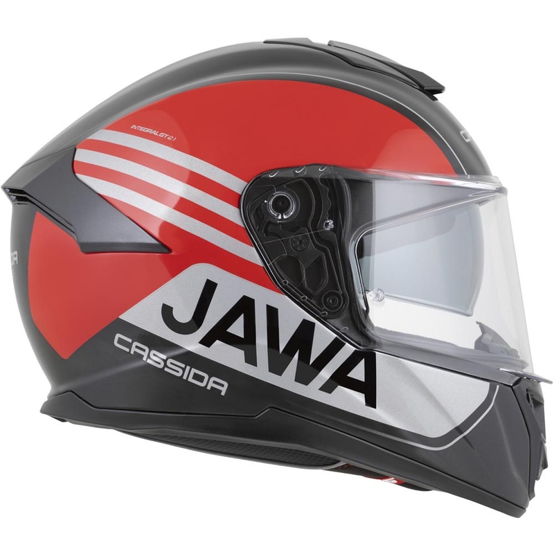 Cassida Integral GT 2.1 Jawa Sport integralna motociklistička kaciga crno-biserno crveno-srebrna