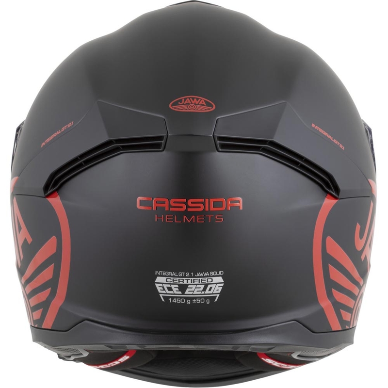 Cassida Integral GT 2.1 Jawa Solid integralna motociklistička kaciga mat crno-sjajno crvena