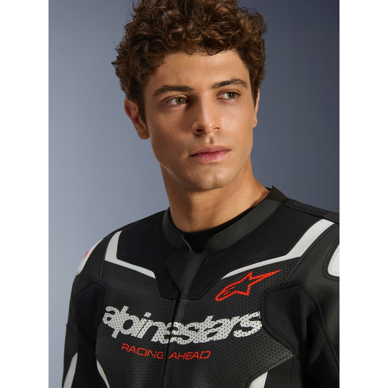 Alpinestars GP Force V2 Airflow kožna motociklistička jakna crno-bijela