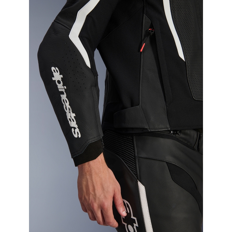 Alpinestars GP Force V2 Airflow kožna motociklistička jakna crno-bijela