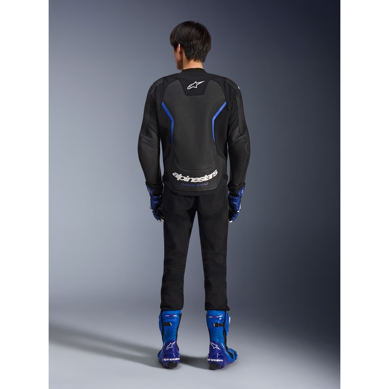 Alpinestars GP Force V2 Airflow kožna motociklistička jakna crno-metalik plava