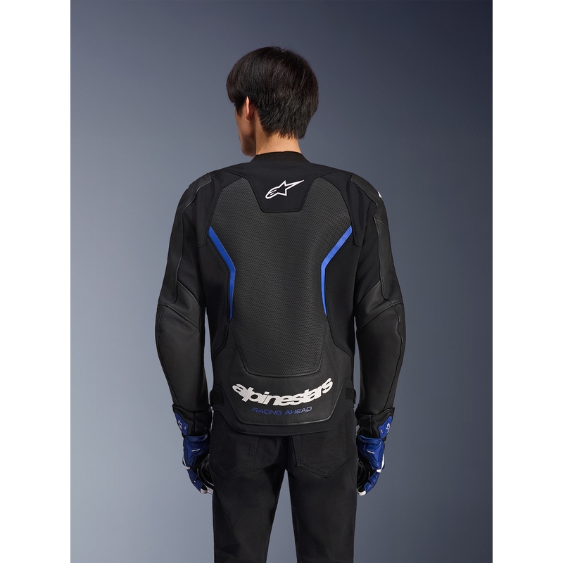 Alpinestars GP Force V2 Airflow kožna motociklistička jakna crno-metalik plava