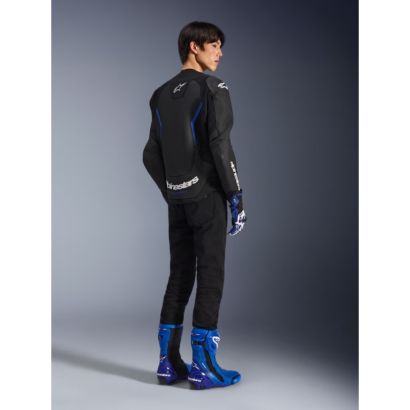 Alpinestars GP Force V2 Airflow kožna motociklistička jakna crno-metalik plava