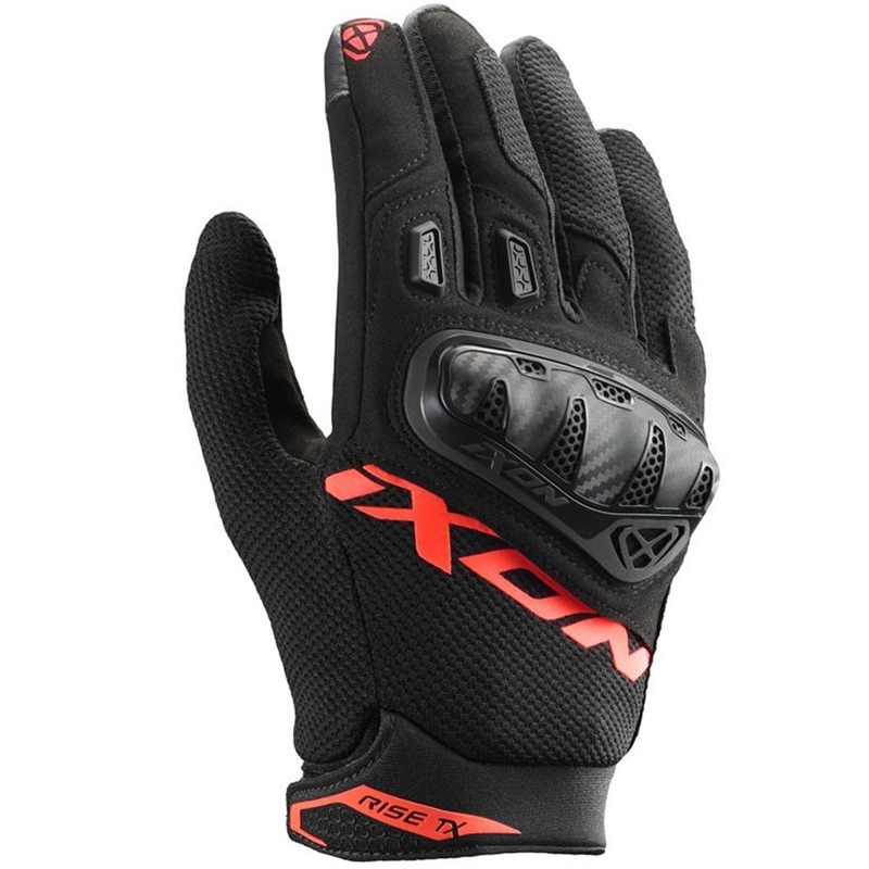 IXON Rise TX motociklističke rukavice crno-fluo crvene