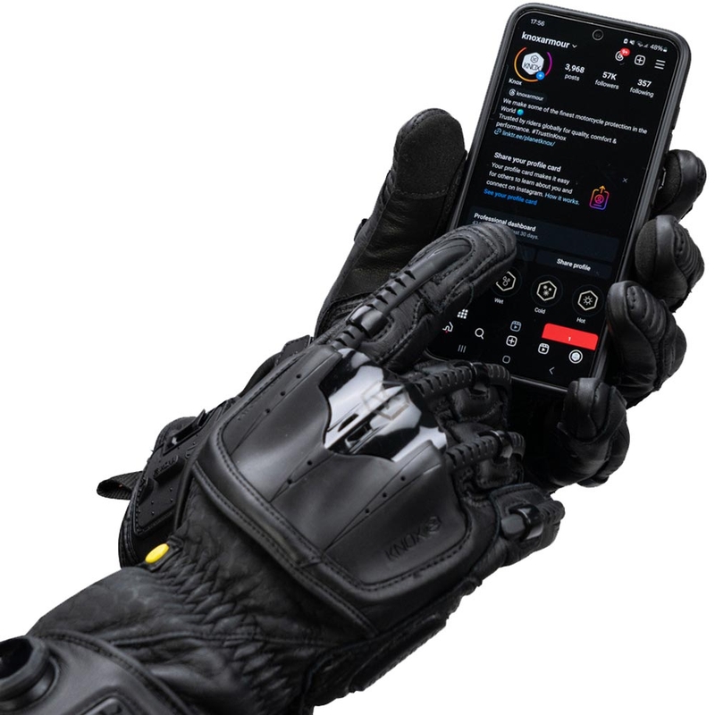 Knox Handroid All Black Mk5 Motociklističke Rukavice Crne