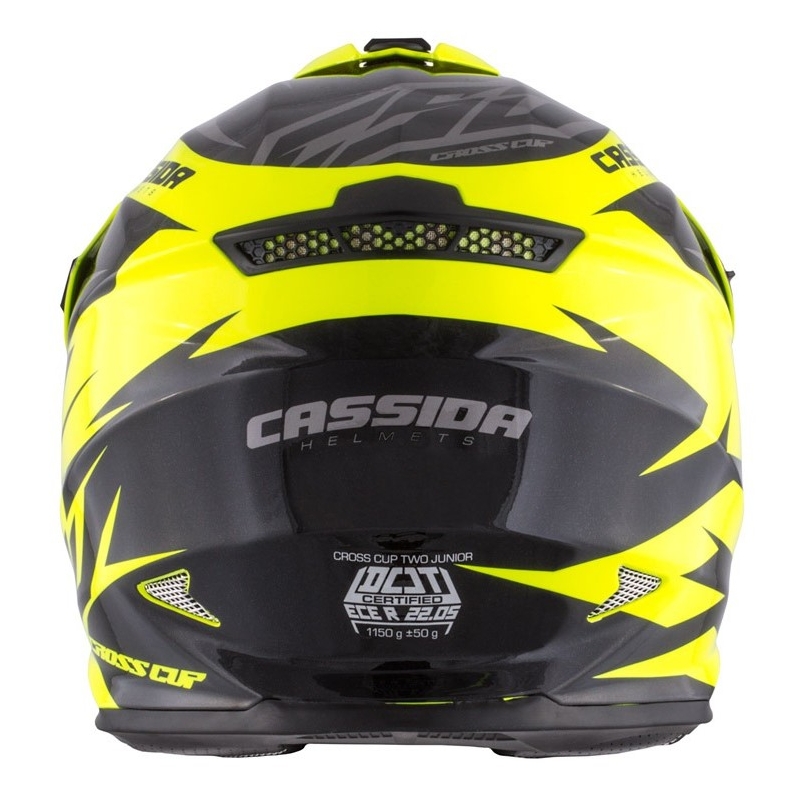 Cassida Cross Cup Two Kids Motocross Kaciga Crno-Siva-Fluo Žuta