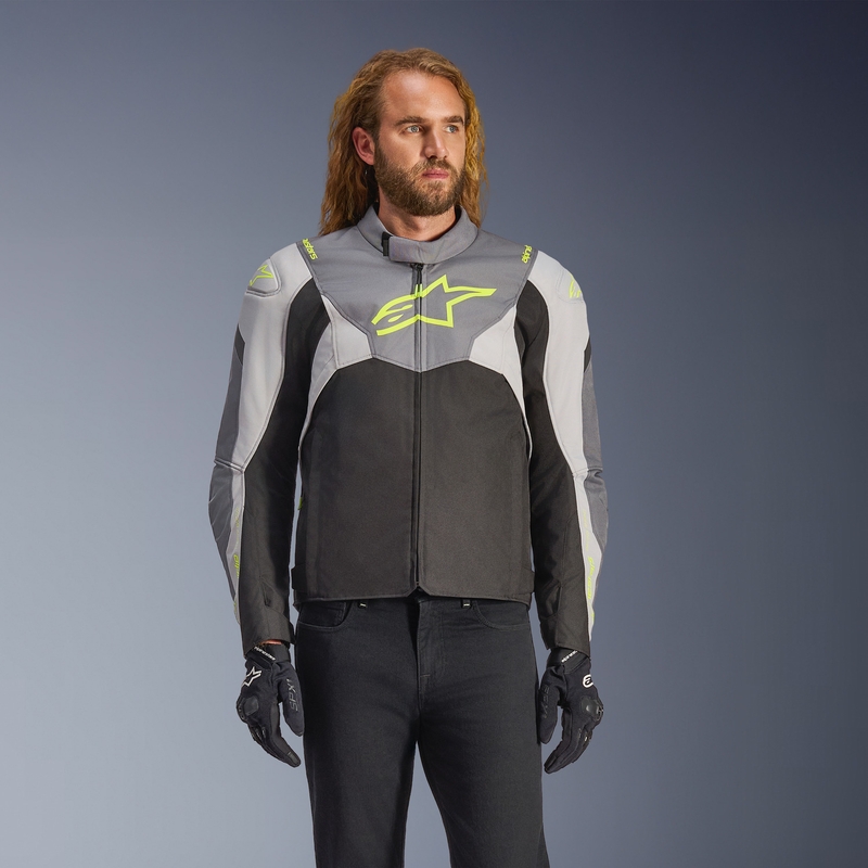 Alpinestars T-JAWS V4 Vodootporna motociklistička jakna Crna-Svijetlosiva-Siva