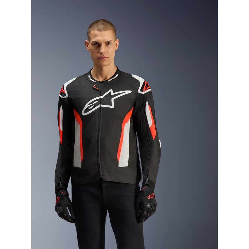 Alpinestars T-GP AIR motociklistička jakna crno-fluo crvena