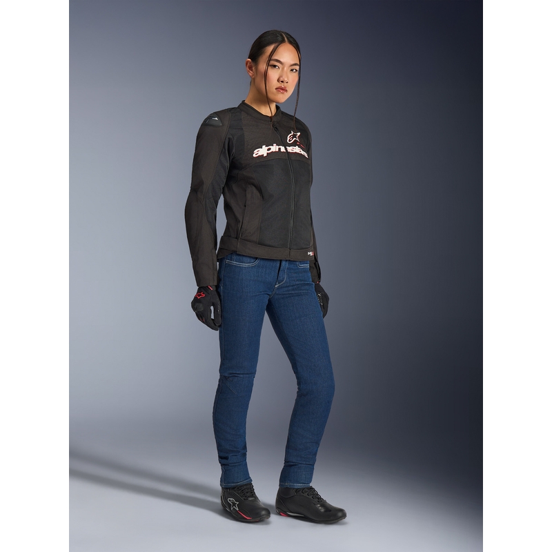 Alpinestars Stella SMX Air ženska motociklistička jakna crno-bijelo-fluo crvena