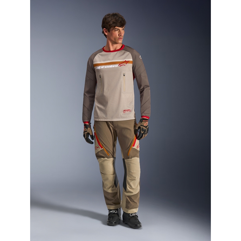Alpinestars Maxdura Dual motokros dres smeđe-narančaste boje
