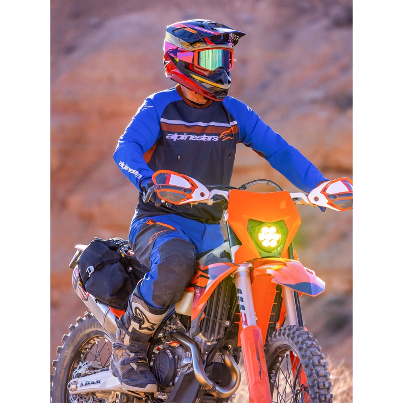 Alpinestars Maxdura Dual motocross dres tamno sivo-plavo-narančaste boje