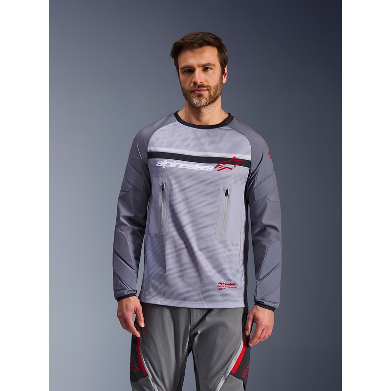 Alpinestars Maxdura Dual motocross dres svijetlo sivo-tamno sivo-narančasti