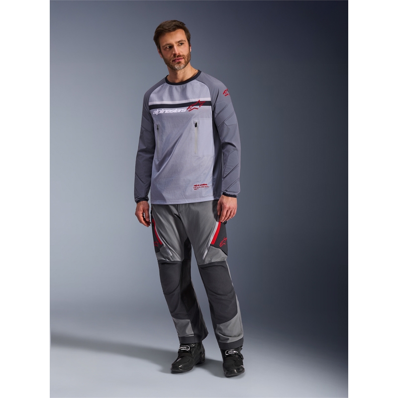 Alpinestars Maxdura Dual motocross dres svijetlo sivo-tamno sivo-narančasti