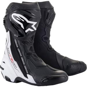 Motorističke čizme Alpinestars Supertech R crno-bijele