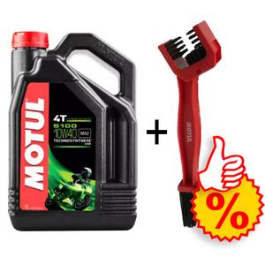 Motul 5100 Ester 10W-40 4L set ulja + četka za čišćenje lanca