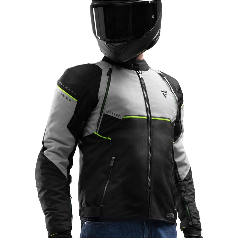 Rebelhorn Swift motociklistička jakna svijetlo sivo-fluo žuta