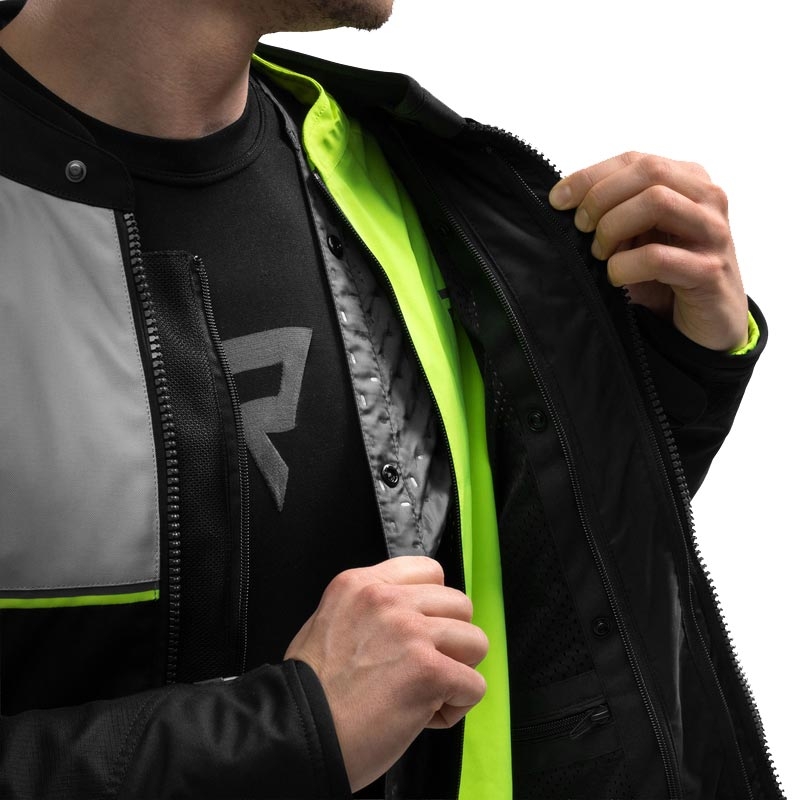 Rebelhorn Swift motociklistička jakna svijetlo sivo-fluo žuta