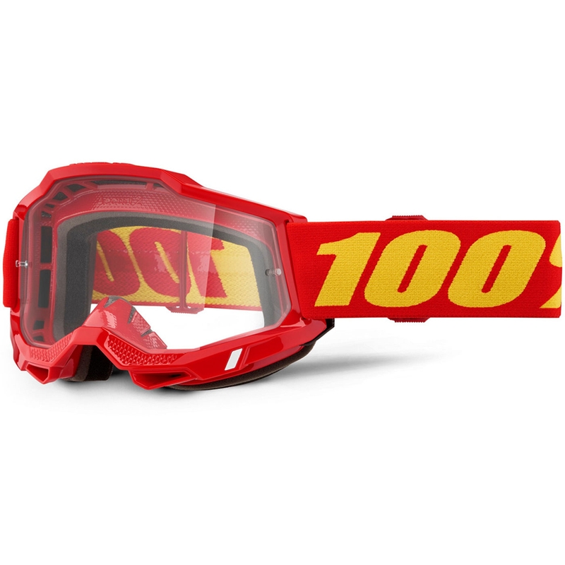 Motokros naočale 100% ACCURI 2 OTG crvene s prozirnim pleksiglasom