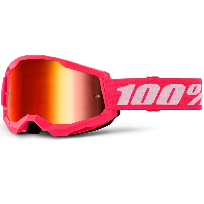 Motokros naočale 100% STRATA 2 NOVE roze s crvenim pleksiglasom