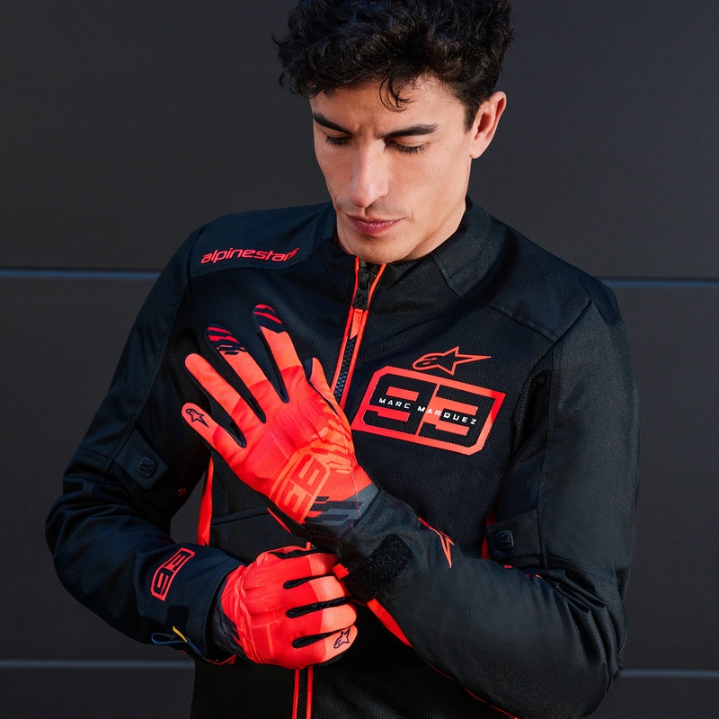 Alpinestars Reef V2 MM93 motociklističke rukavice Fluo kolekcija crveno-crveno-crne