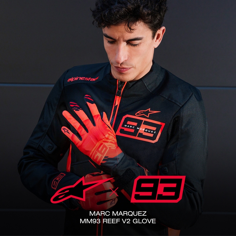 Alpinestars Reef V2 MM93 motociklističke rukavice Fluo kolekcija crveno-crveno-crne