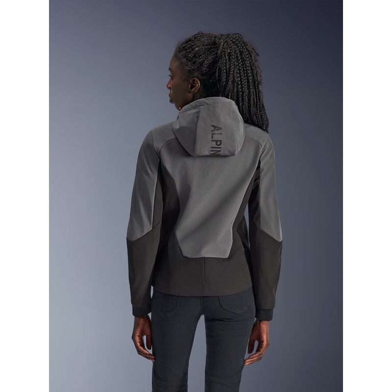 Ženska motociklistička jakna Alpinestars Stella Radium Tech Hoodie, tamno siva-crna-roza
