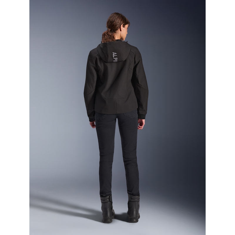 Ženska motociklistička jakna Alpinestars Stella Radium Tech Hoodie, crna