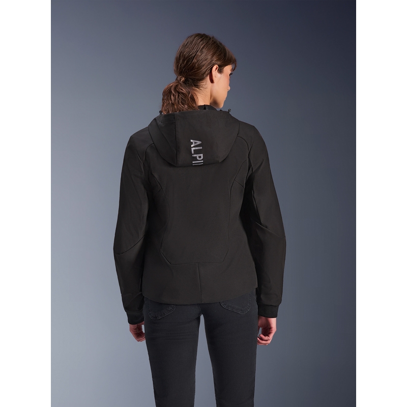 Ženska motociklistička jakna Alpinestars Stella Radium Tech Hoodie, crna