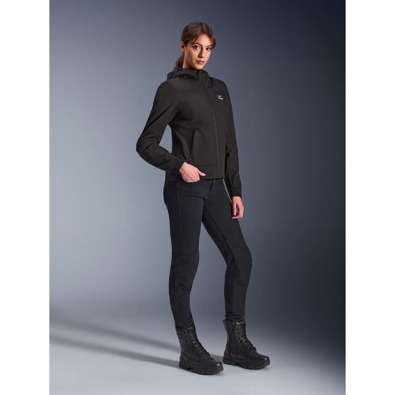Ženska motociklistička jakna Alpinestars Stella Radium Tech Hoodie, crna