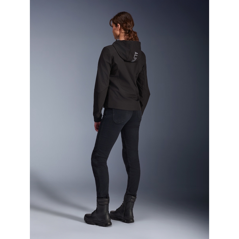Ženska motociklistička jakna Alpinestars Stella Radium Tech Hoodie, crna