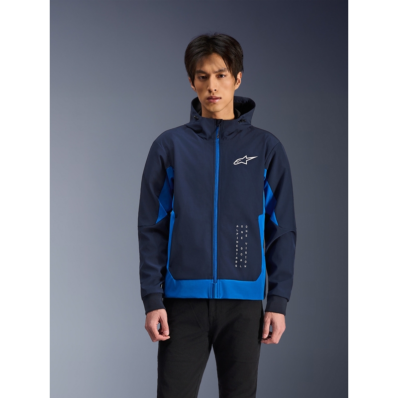 Alpinestars Radium Tech Hoodie motociklistička majica s kapuljačom, tamnoplavo-plava